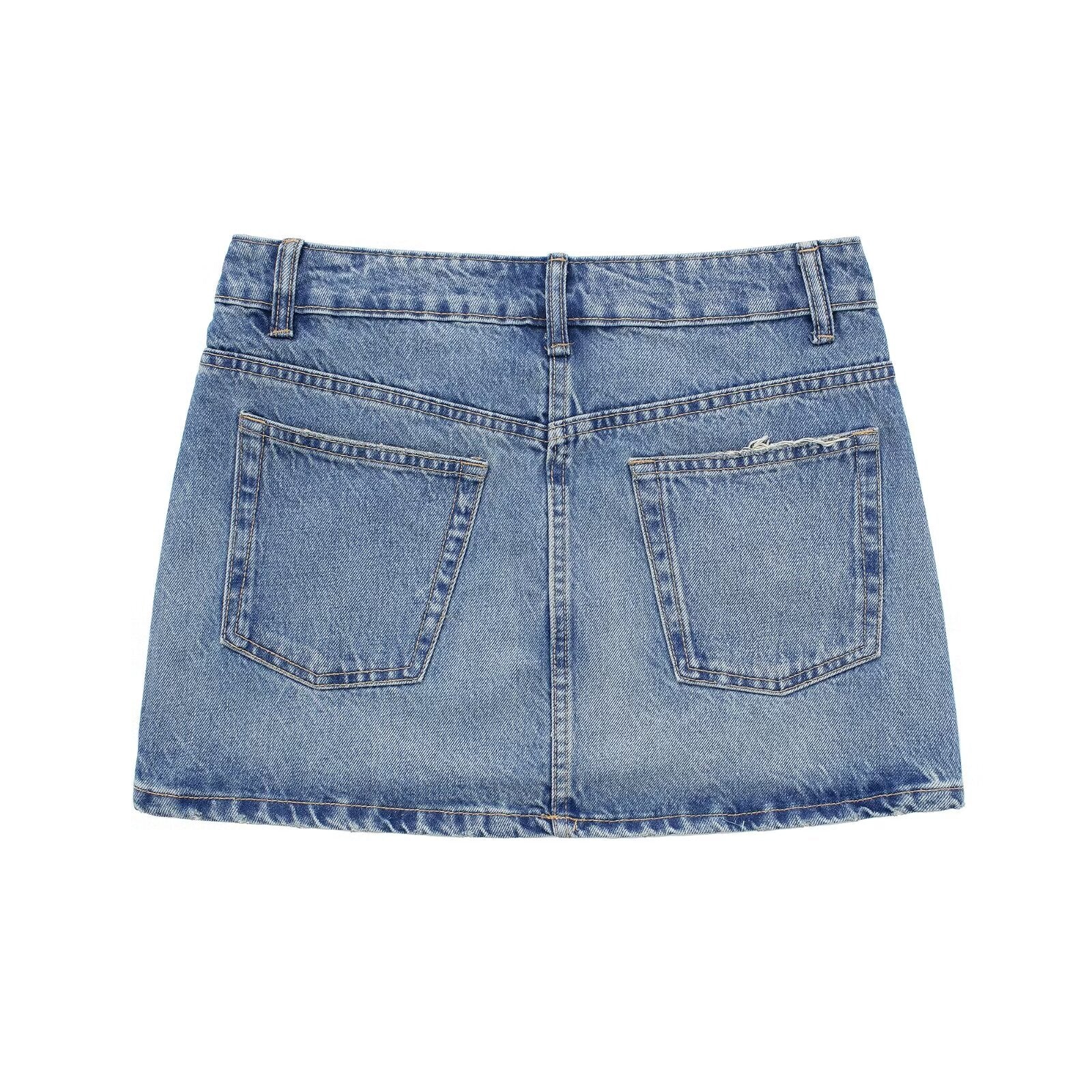 Summer Women Low Waist All Matching Jeans Mini Skirt