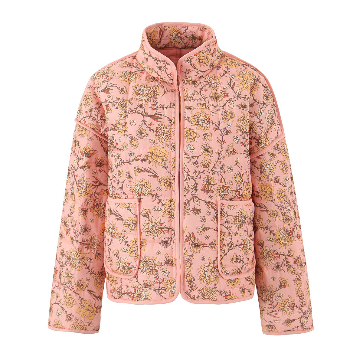 Women Printed Cotton Padded Jacket Loose Cotton Padded Clothes