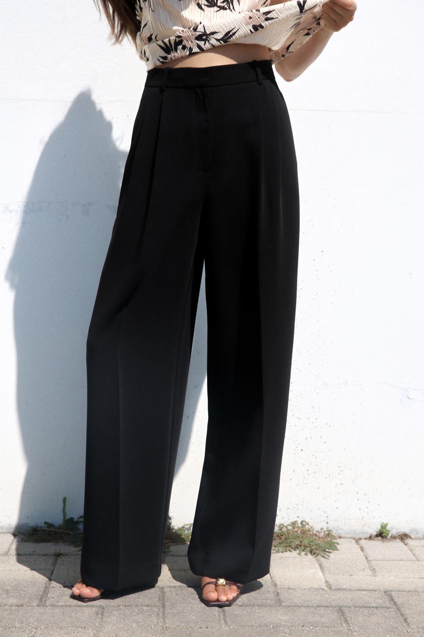 High Waist Loose Wide Legs Straight Leg Pants Elegant Graceful Trousers Autumn Cross Covering Casual Pants