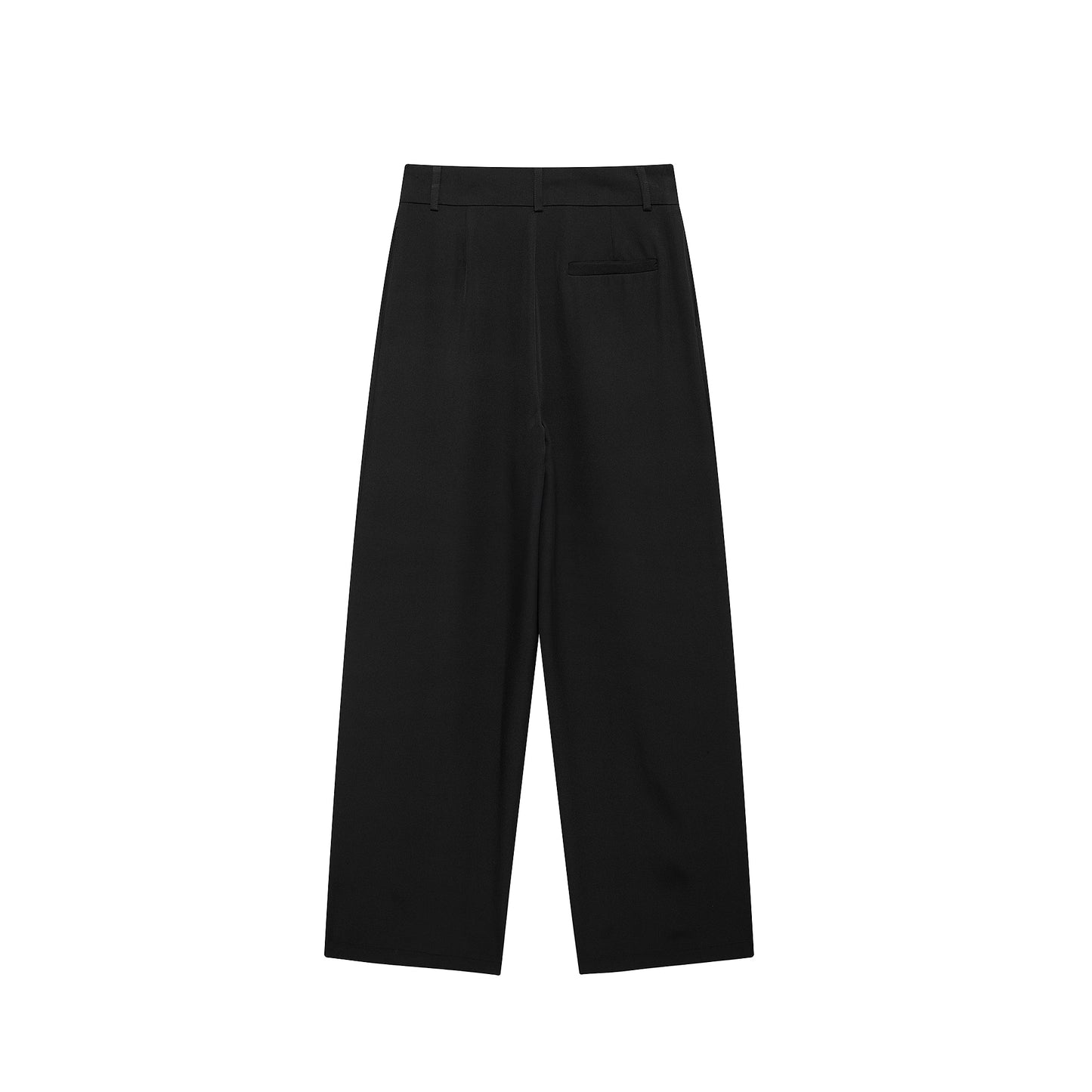 High Waist Loose Wide Legs Straight Leg Pants Elegant Graceful Trousers Autumn Cross Covering Casual Pants Black