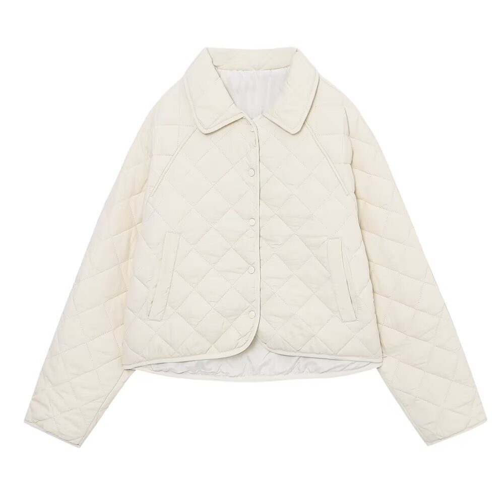 Winter Women Short Shirt Top Loose Quilted Cotton Cotton Coat Jacket Women