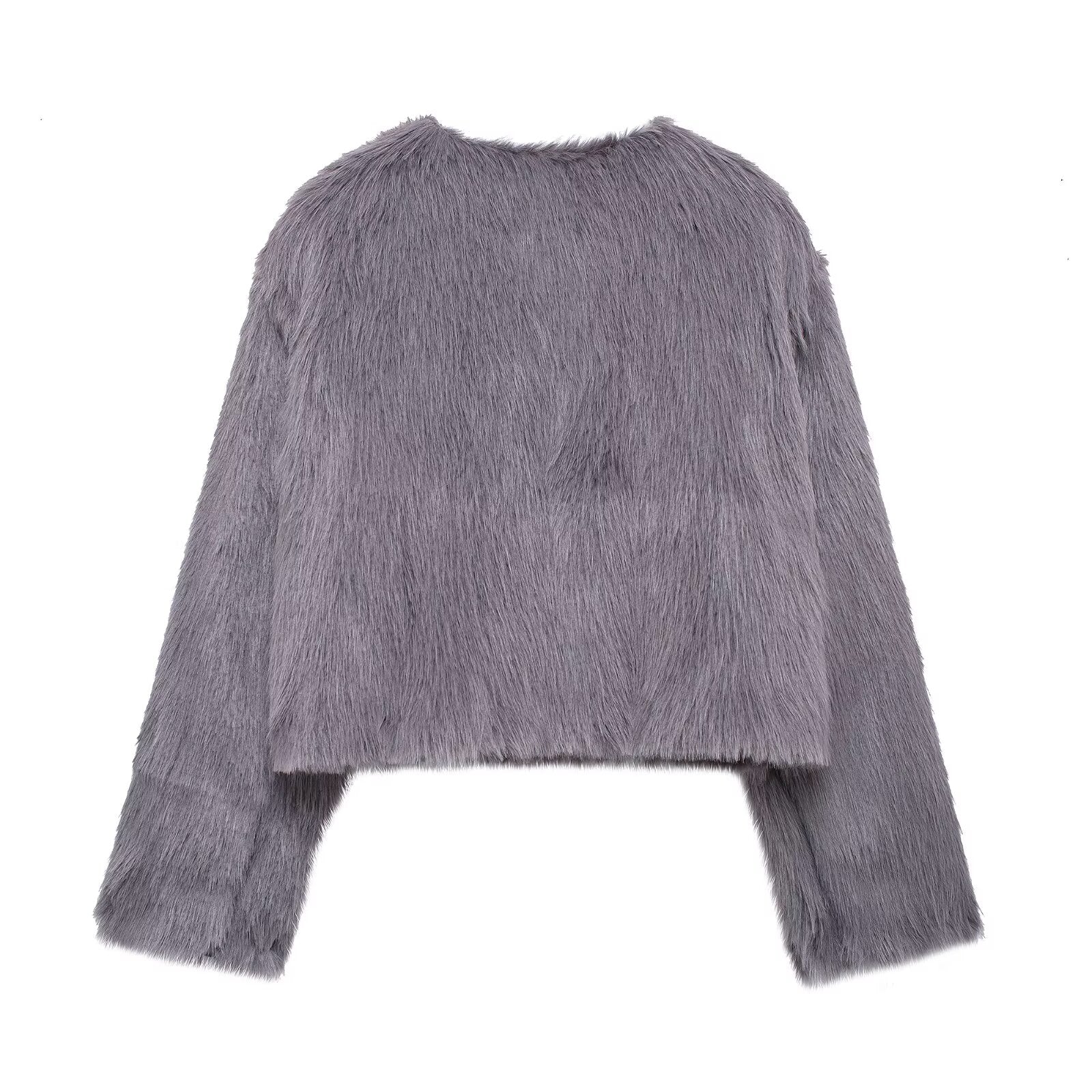 Autumn Women Artificial Fur Effect Short Jacket Women