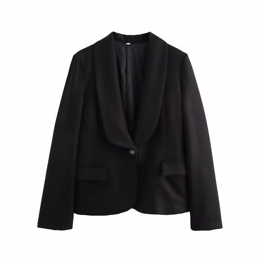 Autumn Women Solid Spring Long Sleeve Blazer