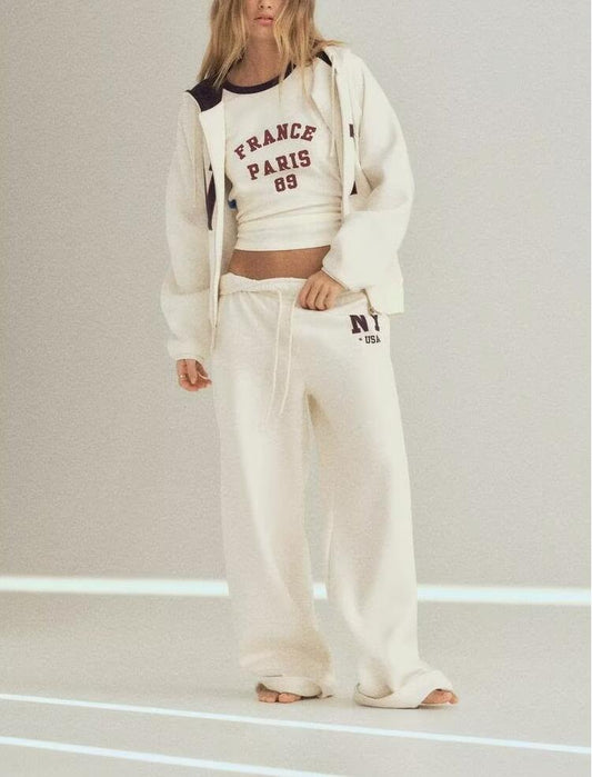 Autumn Winter Sweatshirt Casual Two Piece Pant Sets