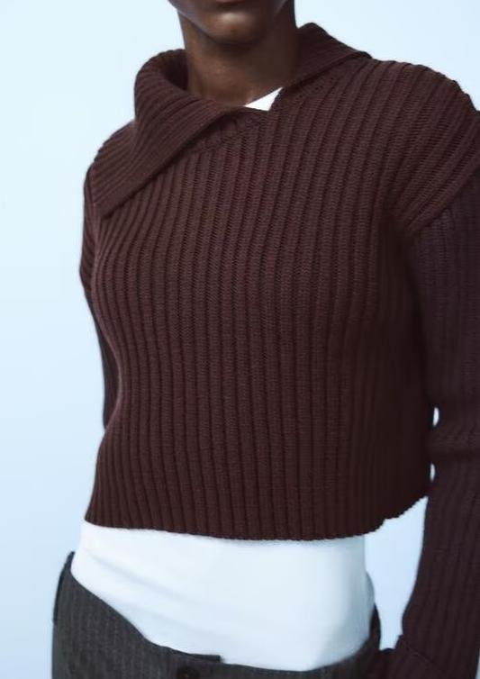 Asymmetric Women Clothing All Match Solid Color Pullover Oblique Collared Rib Knitted Bottoming Shirt Women Sweater Autumn Winter