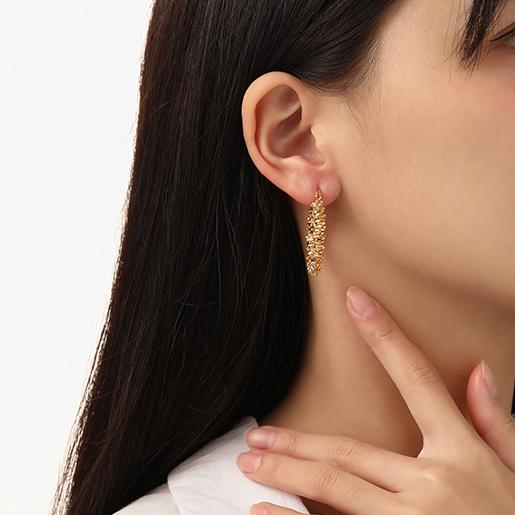 Exaggerated Irregular Asymmetric Big Circle C Shaped Earrings Ear Ring High Sense Design Earrings Women