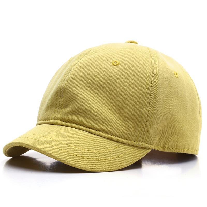 Hat Japanese All Matching Fall Winter Short Brim Baseball Cap Trendy Sports Casual Women Summer Peaked Cap One Size Yellow