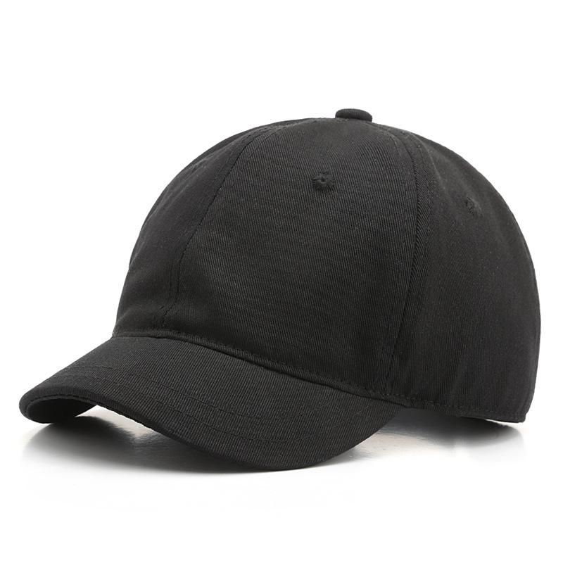 Hat Japanese All Matching Fall Winter Short Brim Baseball Cap Trendy Sports Casual Women Summer Peaked Cap One Size Black