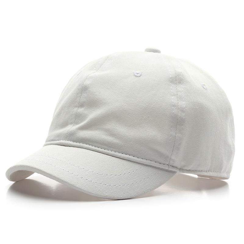 Hat Japanese All Matching Fall Winter Short Brim Baseball Cap Trendy Sports Casual Women Summer Peaked Cap One Size White