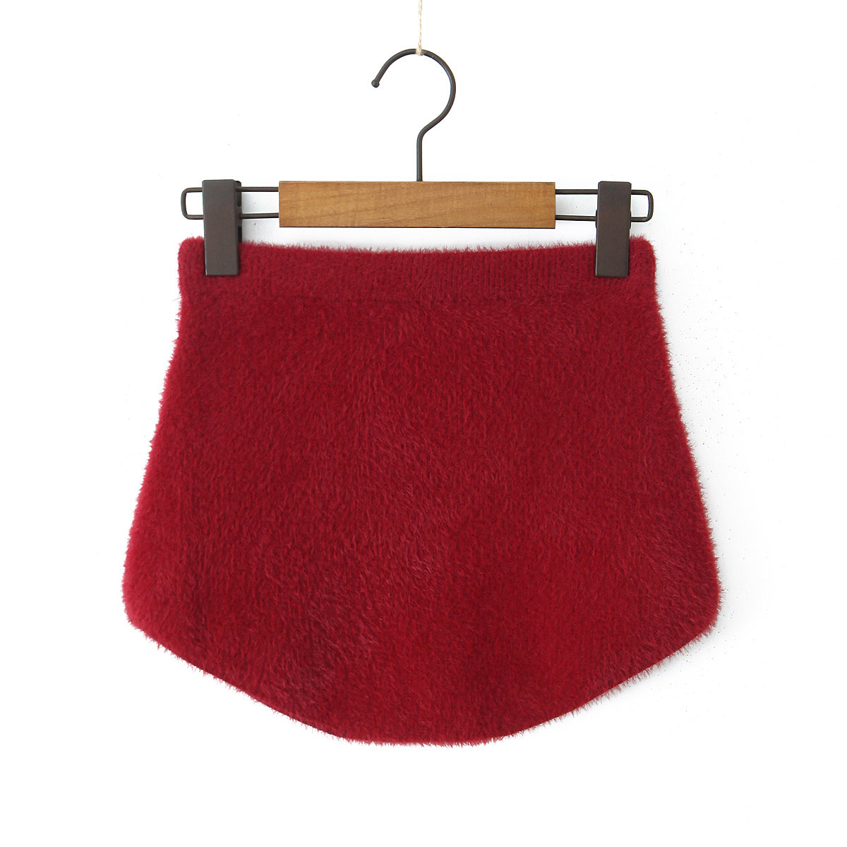 Women Clothing Christmas Red Year Mohair Suspender Shorts Cardigan Sets