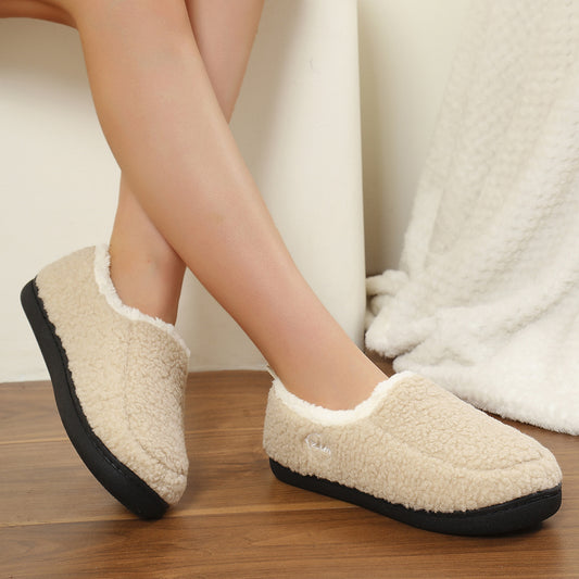 Arrival Thermal Furry Shoes Thick Home Cotton Shoes Non Slip Winter Heel Wrap Platform Type Casual Cashmere Cotton Slippers