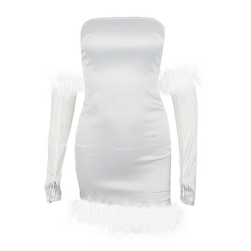 Winter Christmas Women Dress White