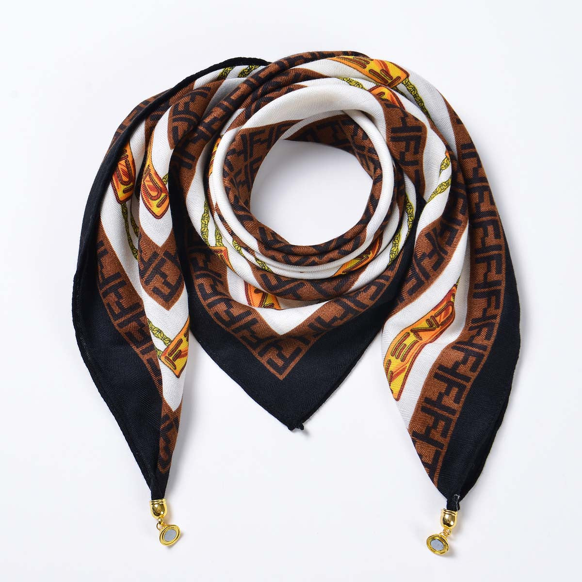 Magnetic Buckle Multi Functional Triangle Neck Scarf Women Velvet All Match Decorative Scarf One Size Multi1