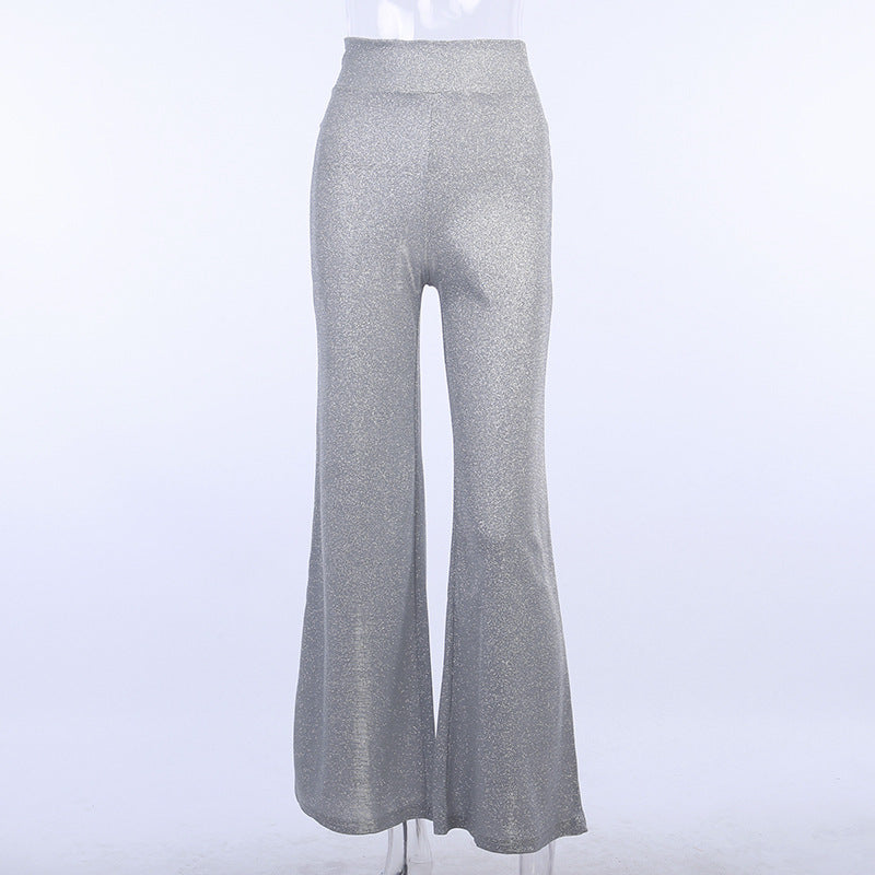 Sports Casual High Waist Straight Women Wide Legged Pants Women Clothing Spring Loose Drooping Trousers White