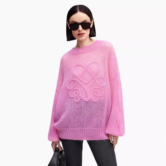 Autumn Winter Casual Pullover Sweater Long Sleeve round Neck Loose Sweater Top