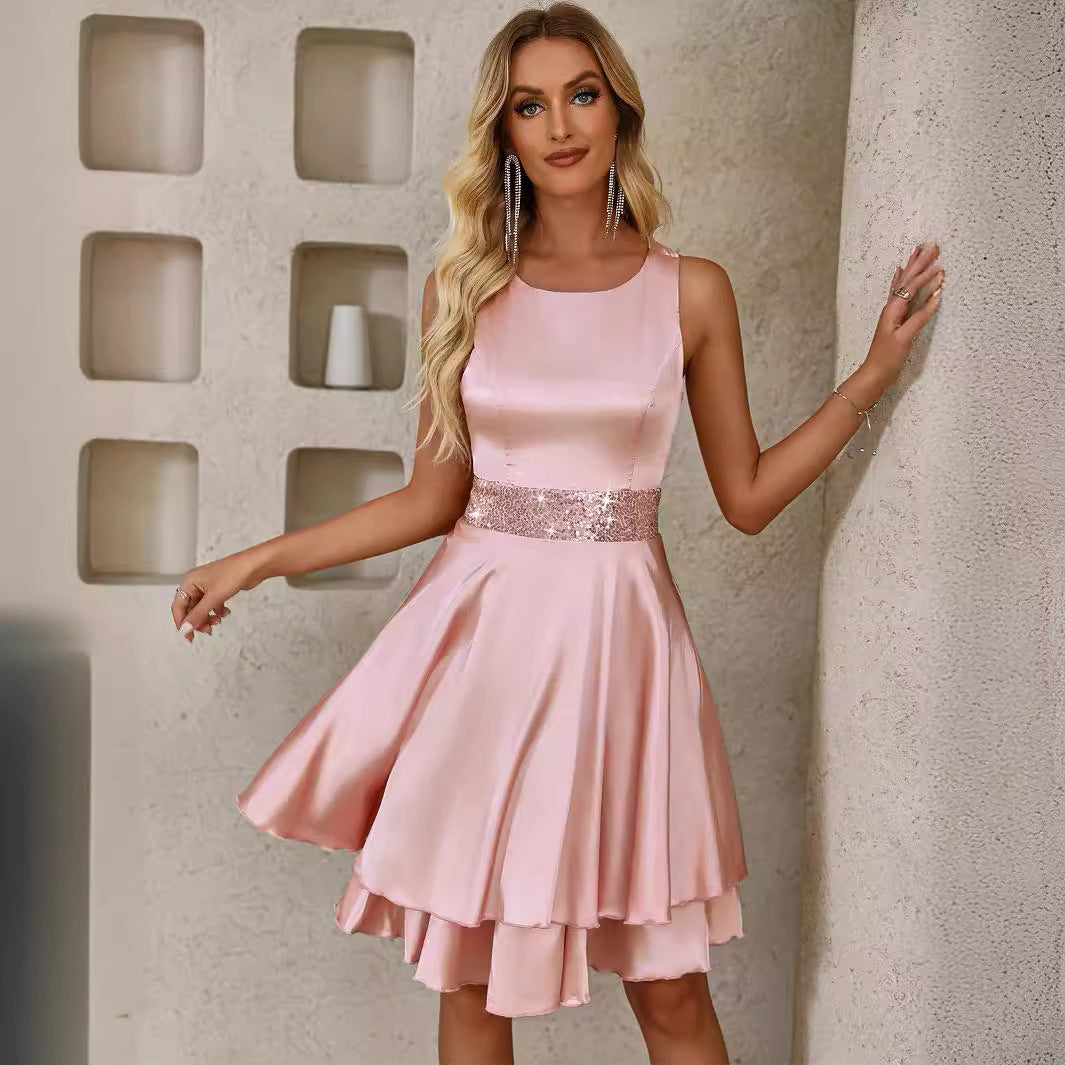 Women Clothing Summer Sexy Sequ Dress Party Dress