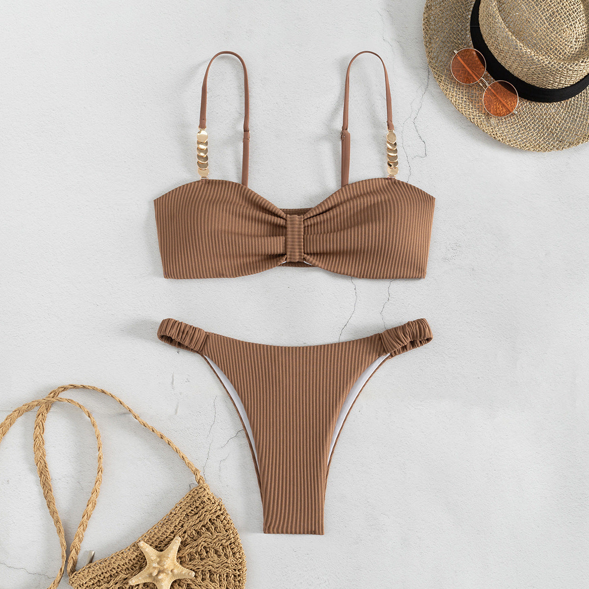 Triangle Split Beach Swimsuit