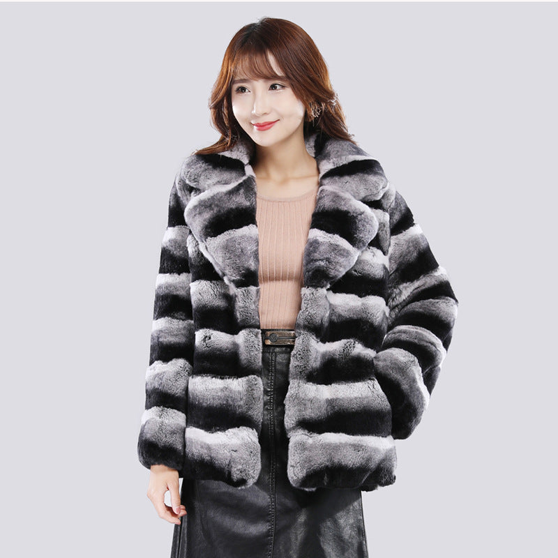 Winter Women Clothing Fur Coat Mink Jacket Mink Fur Short Mink Jacket Casual Multi