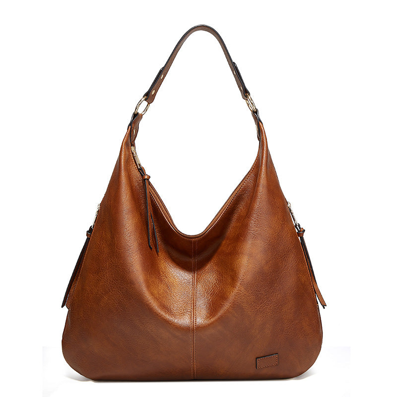 Women Bag Bag High Texture Shoulder Underarm Bag All Match Tote Bag Large One Size Brown