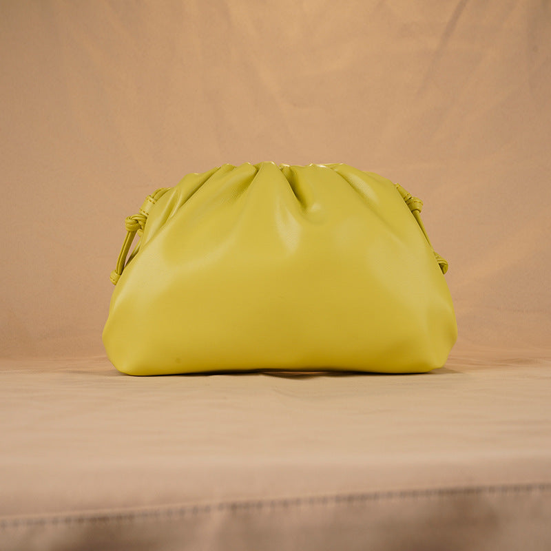 Cloud Bag Women Bag Pleated Dumpling Bag Shoulder Clip Bag Handbag One Size Avocado Green