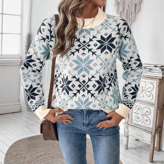 Knitwear Autumn Winter Casual Women Wear Pullover Brocade Sweater