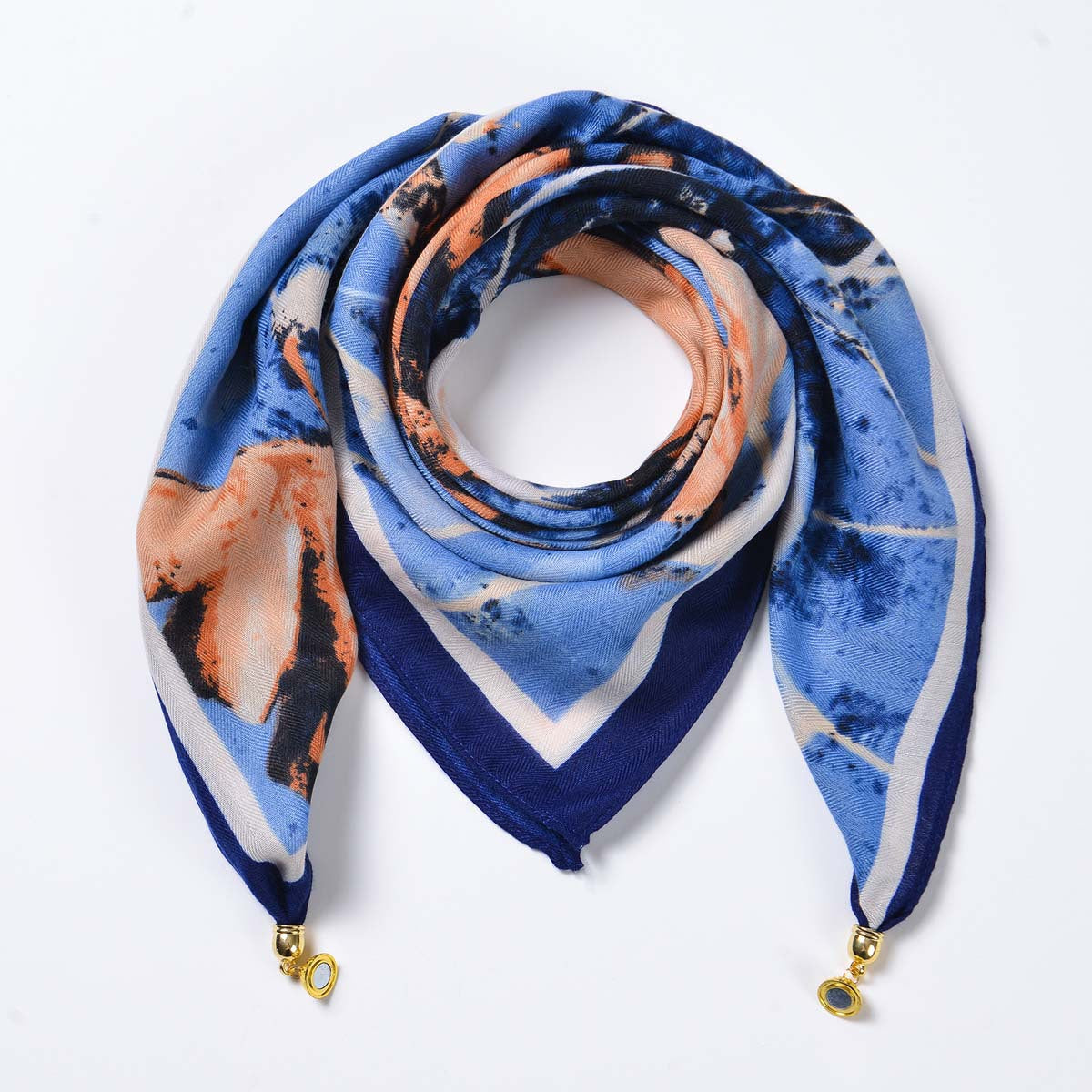 Magnetic Buckle Multi Functional Triangle Neck Scarf Women Velvet All Match Decorative Scarf One Size Multi5