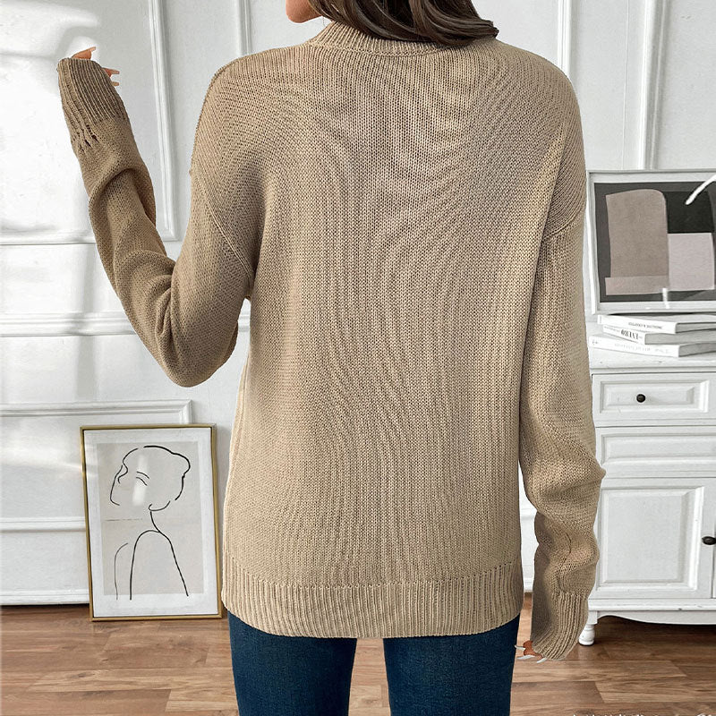 Autumn Winter round Neck Cherry Pullover Valentine Day Christmas Knitted Top Women