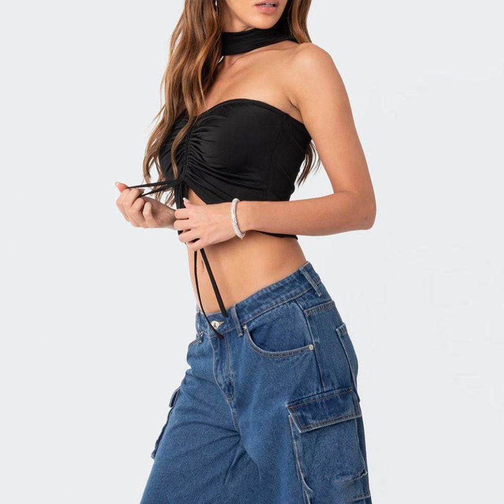 Women Clothing Spring Summer Unique Design Sexy Tube Top