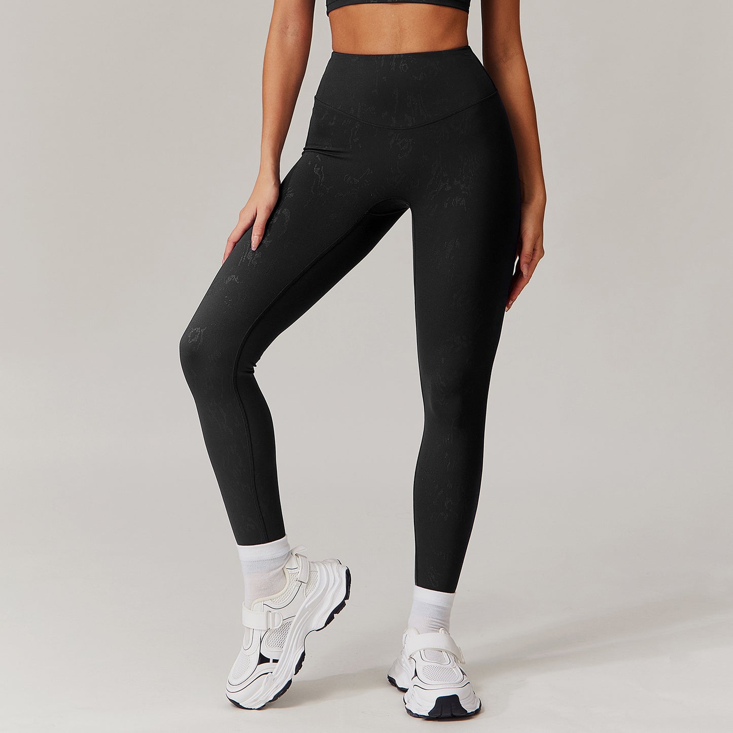 High Waist Hip Lift Casual Yoga Pants Women Running Quick Drying Fitness Trousers Outer Wear Slimming Sports Trousers Advanced Black