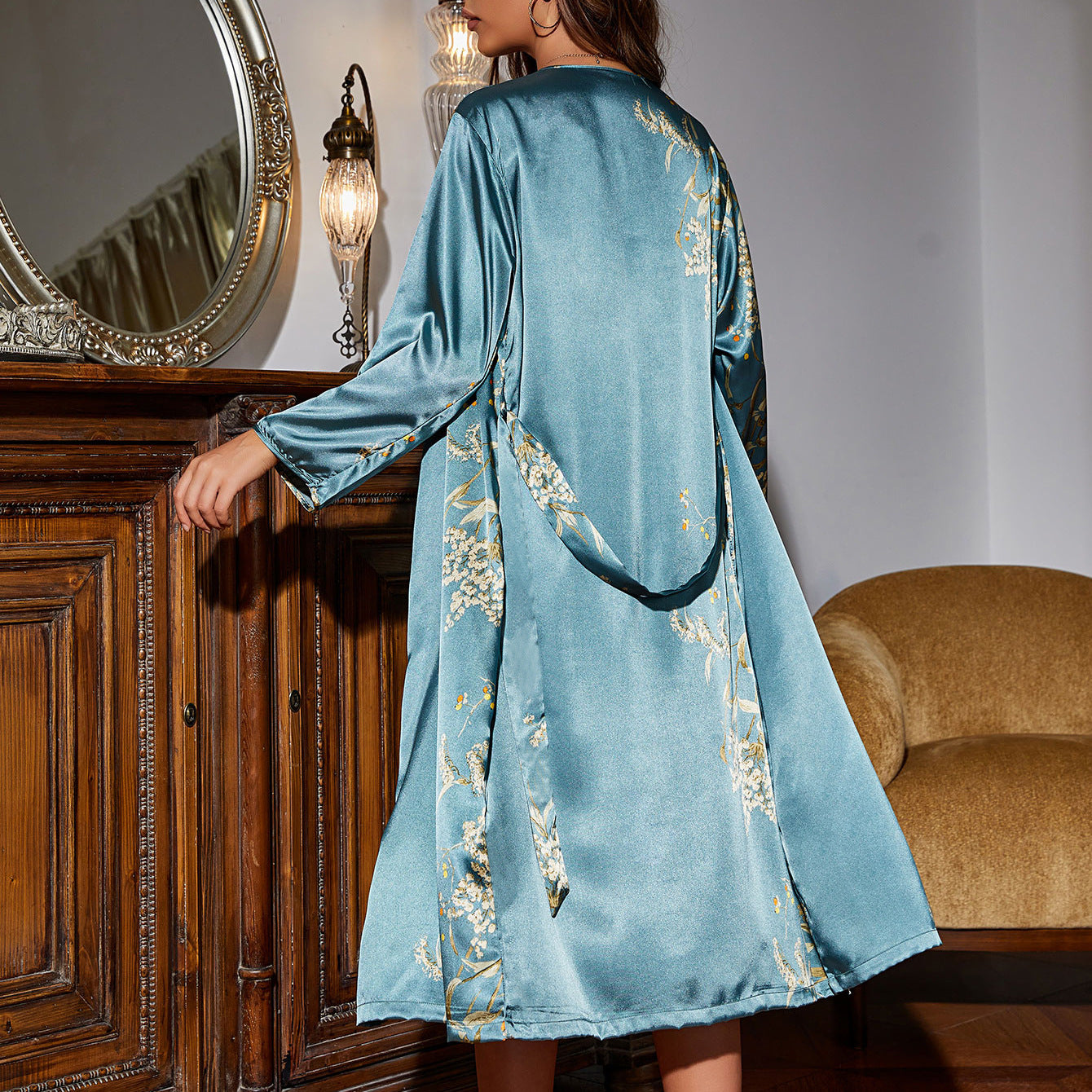 Four Seasons Home Wear Lace Up Nightgown Pajamas