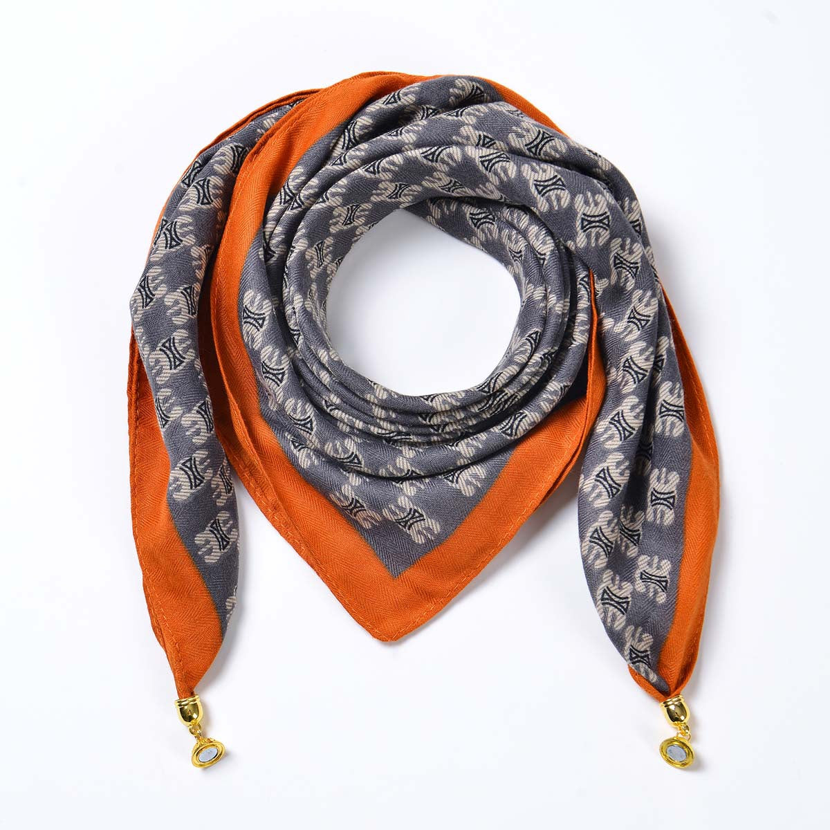 Magnetic Buckle Multi Functional Triangle Neck Scarf Women Velvet All Match Decorative Scarf One Size Multi7