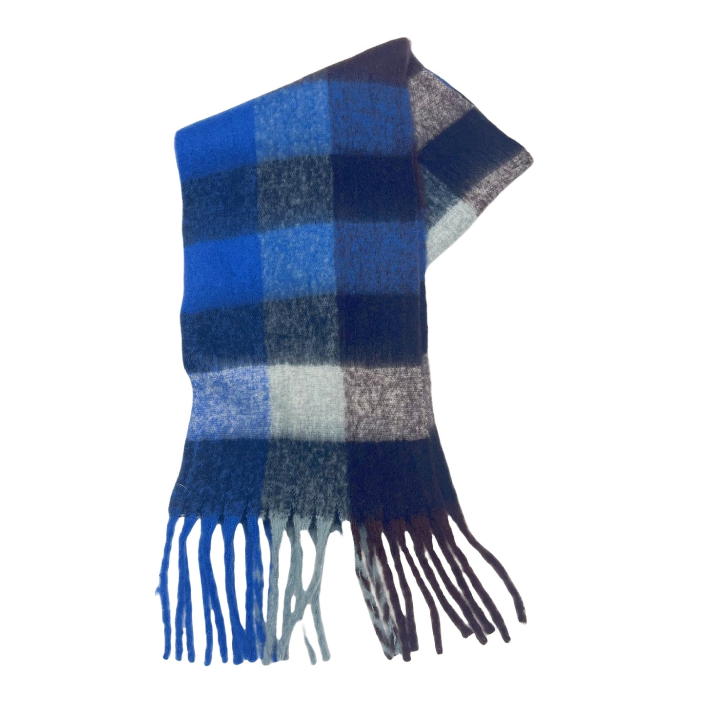 High Grade Color Plaid Scarf Women Winter Warm Scarf Mohair Thickened Scarf Shawl One Size Multi65