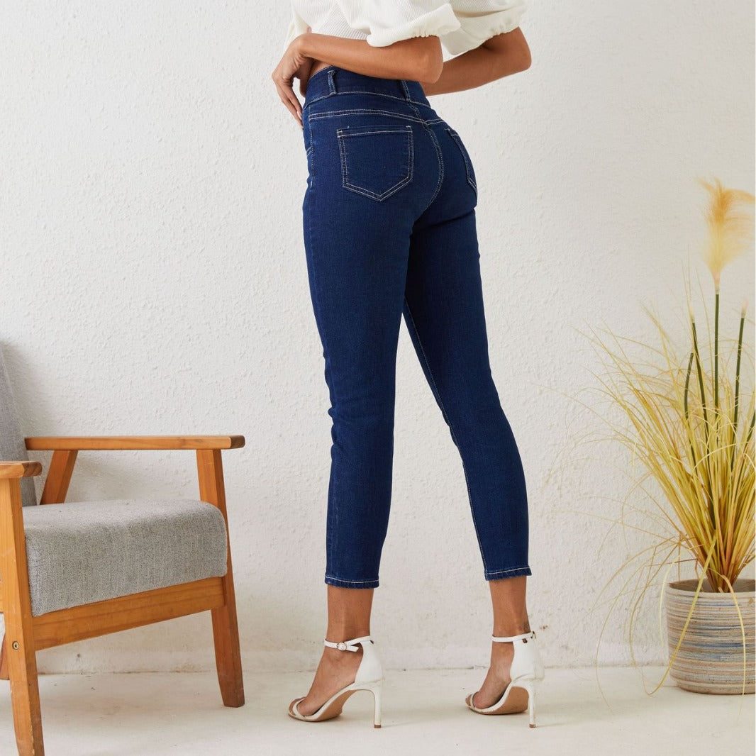 Popular High Waist Stretch Jeans Women Pencil Pants Slimming High Sexy Slim Pants Casual