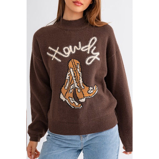 Fall High Neck Sweater Women Vintage Letter Graphic Print Thermal Long Sleeve Top Women