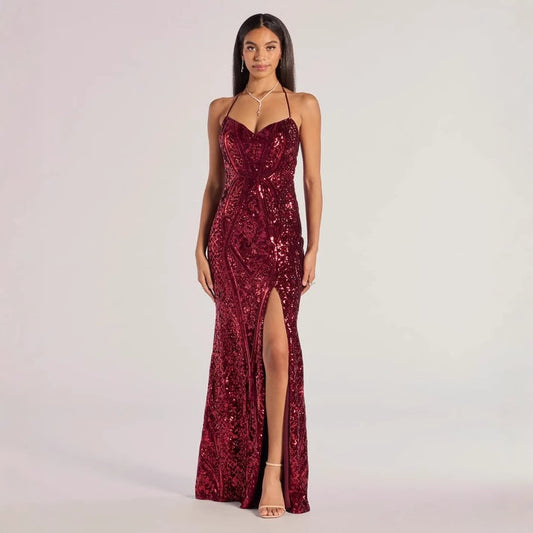 Women Clothing Sexy Sequined Cami Dress Maxi Dress