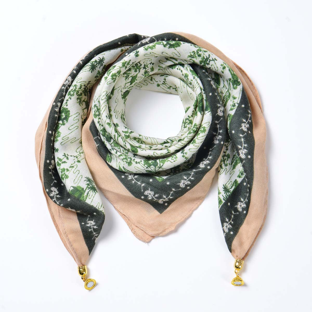 Magnetic Buckle Multi Functional Triangle Neck Scarf Women Velvet All Match Decorative Scarf One Size Multi6