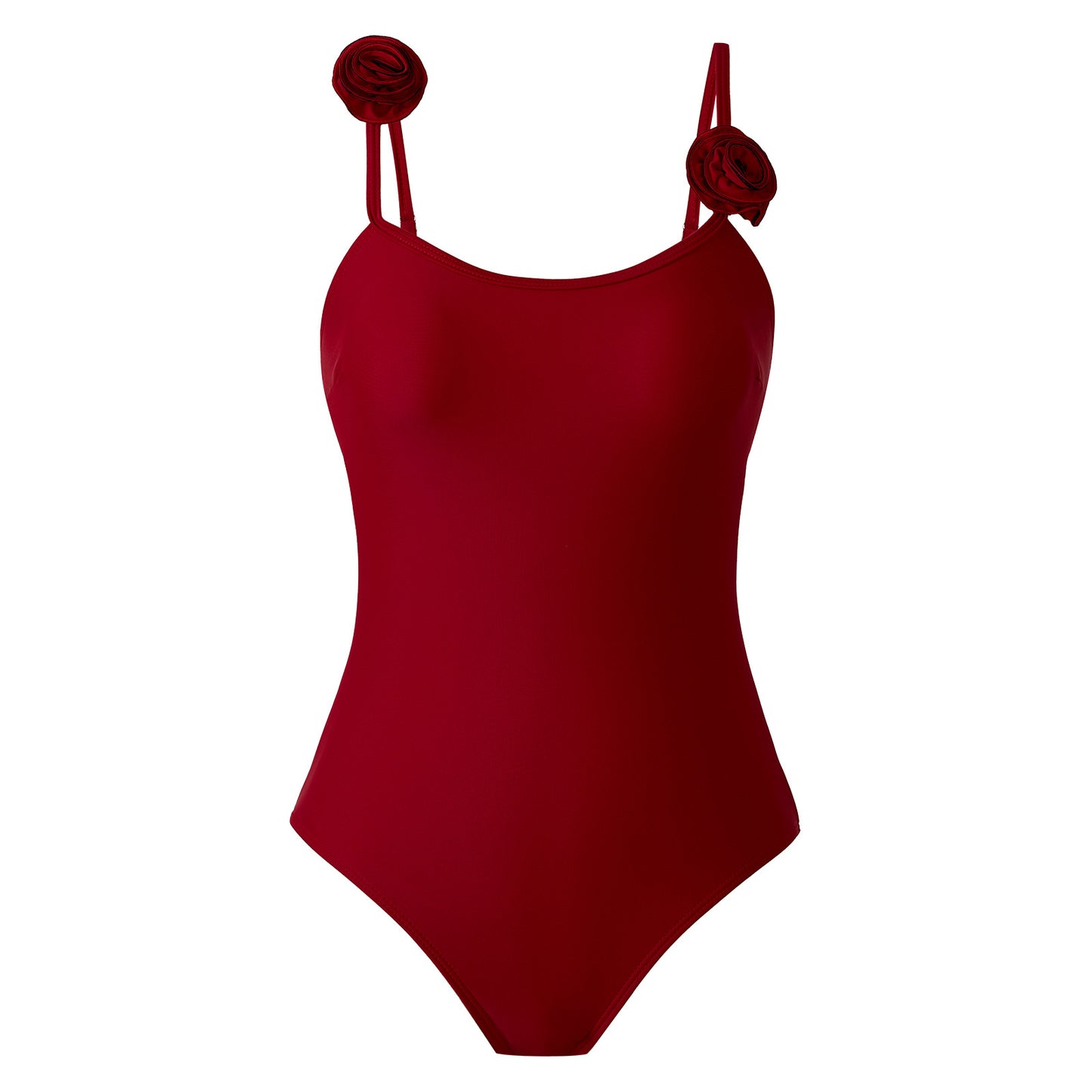 One Piece Swimsuit Women Solid Color Sexy Two Piece Set Swimsuit Tulle Skirt Red Swimsuit