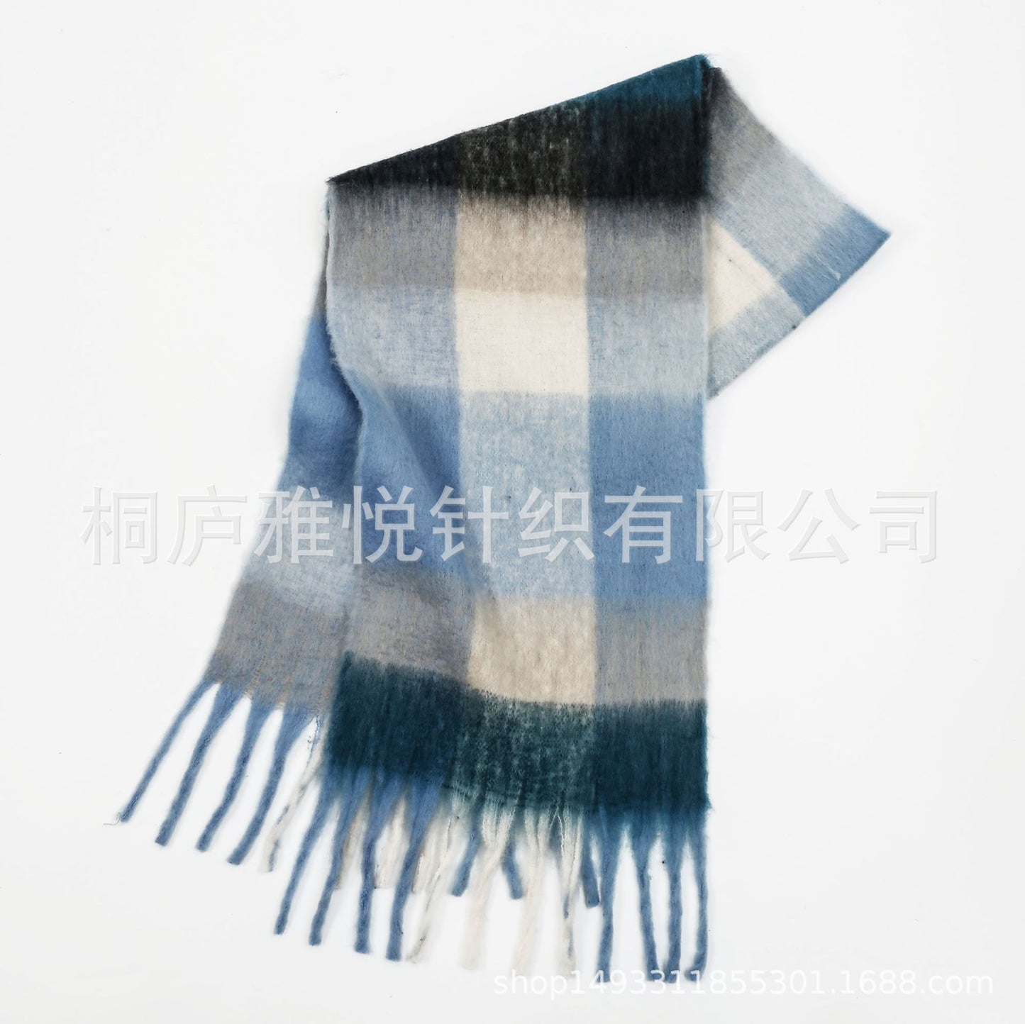 High Grade Color Plaid Scarf Women Winter Warm Scarf Mohair Thickened Scarf Shawl One Size Multi27