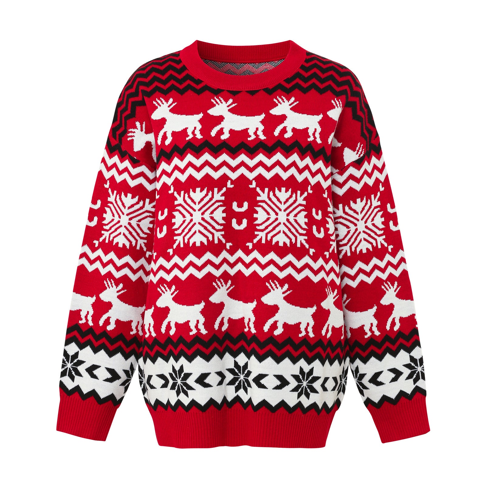 Knitwear Autumn Winter Women Clothing Custom Red Christmas Holiday Sweater Red