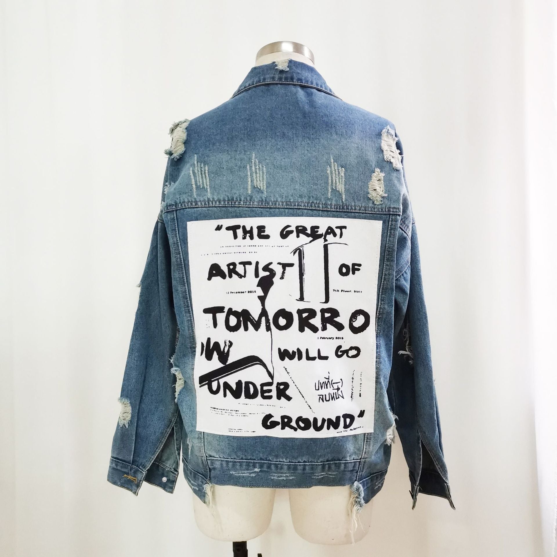 Casual Ripped Denim Jacket Do the Old Cowboy Coat