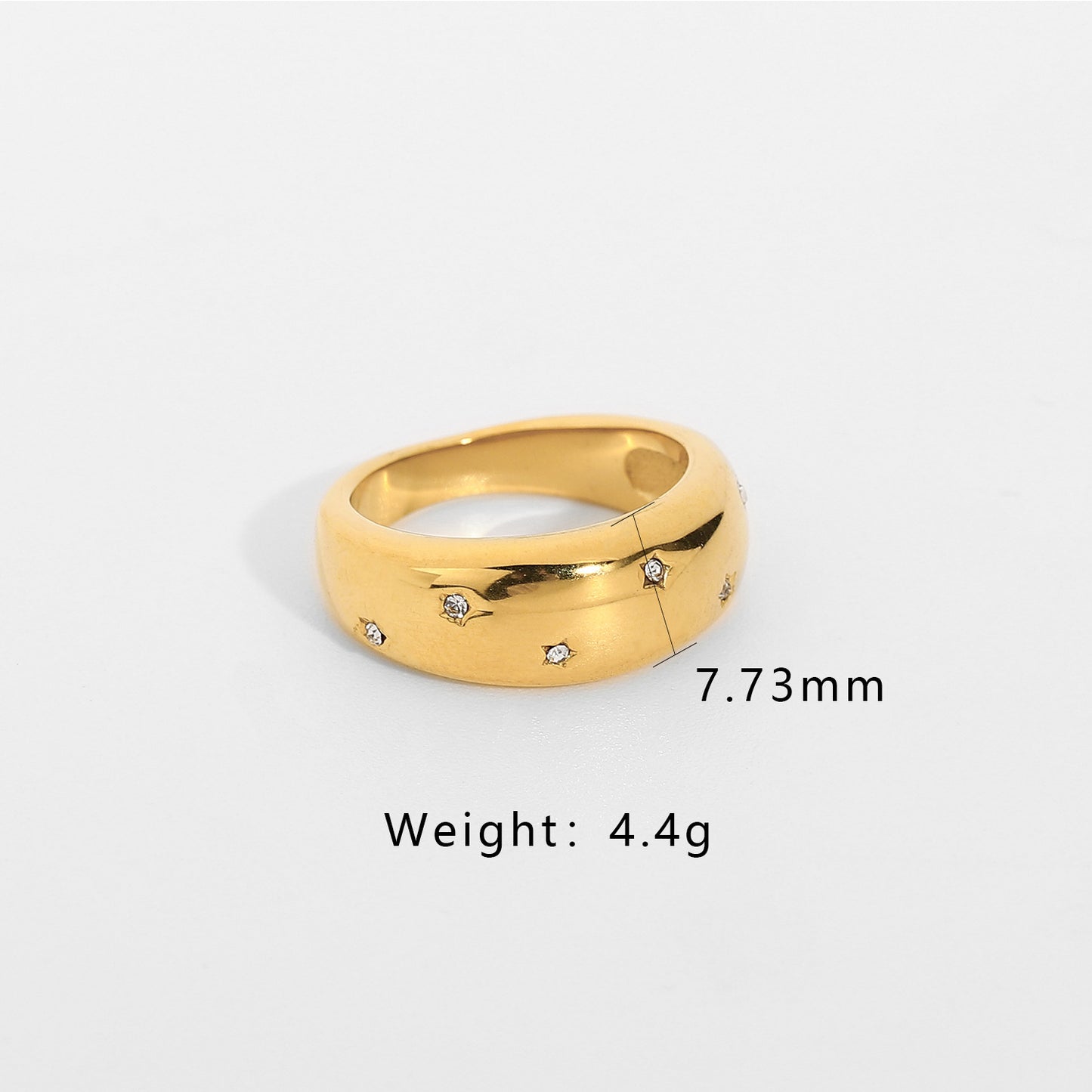 Stainless Steel Diamond Ring 18K Gold Plated Internet Celebrity Ring Couple Ring Ring Ornament Women Rings Jdr201368