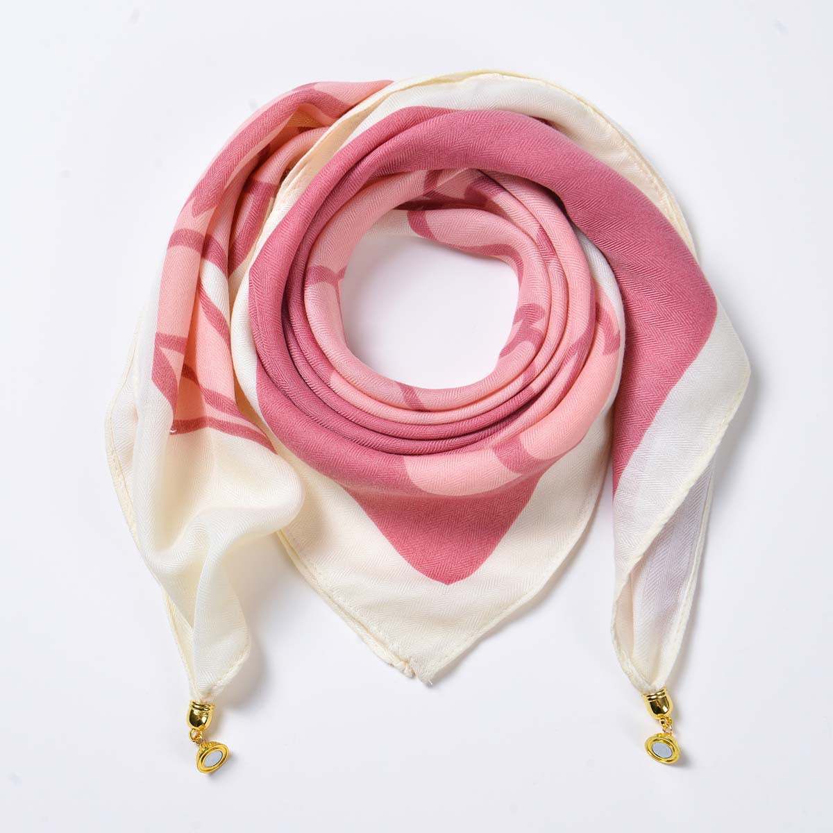 Magnetic Buckle Multi Functional Triangle Neck Scarf Women Velvet All Match Decorative Scarf One Size Multi3