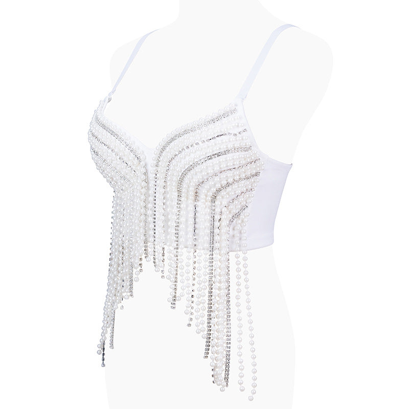 Pearl Diamond Boning Corset Corset Costumes Socialite Gathering Clothing