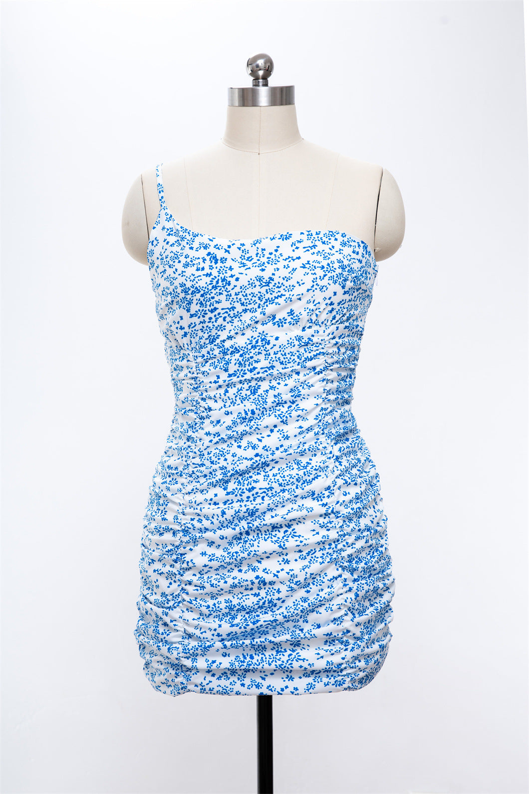 Women Spring Blue White Porcelain Sexy Slip Dress Printed Blue Dress Women Multi