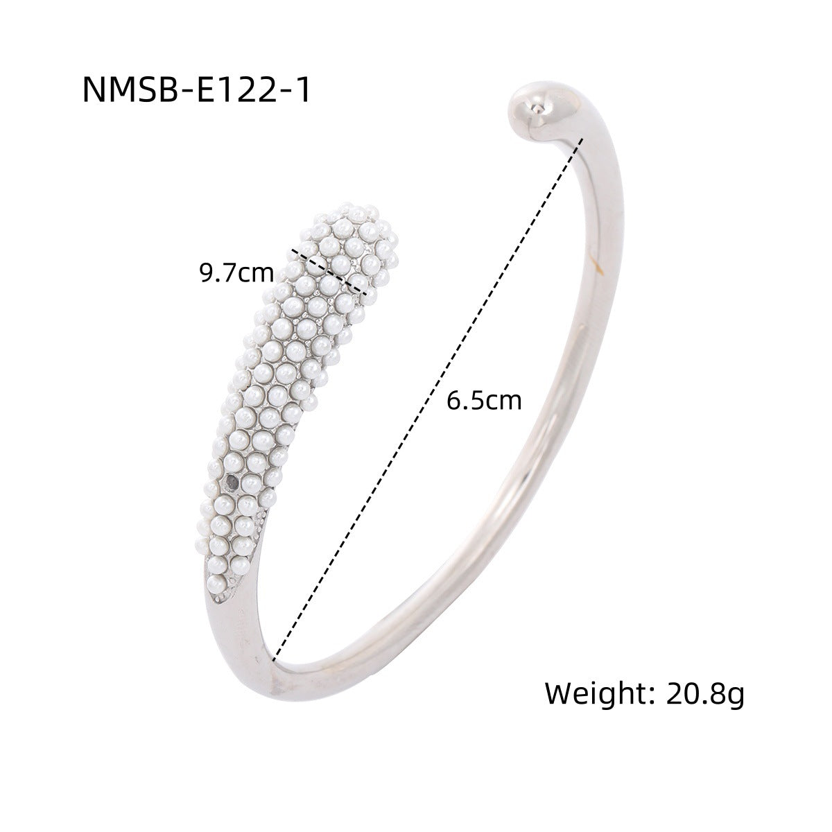 Pearl Zircon Titanium Steel Bracelet for Girls High Sense 18K Gold Stainless Steel Jewelry One Size NMSB-E122-1