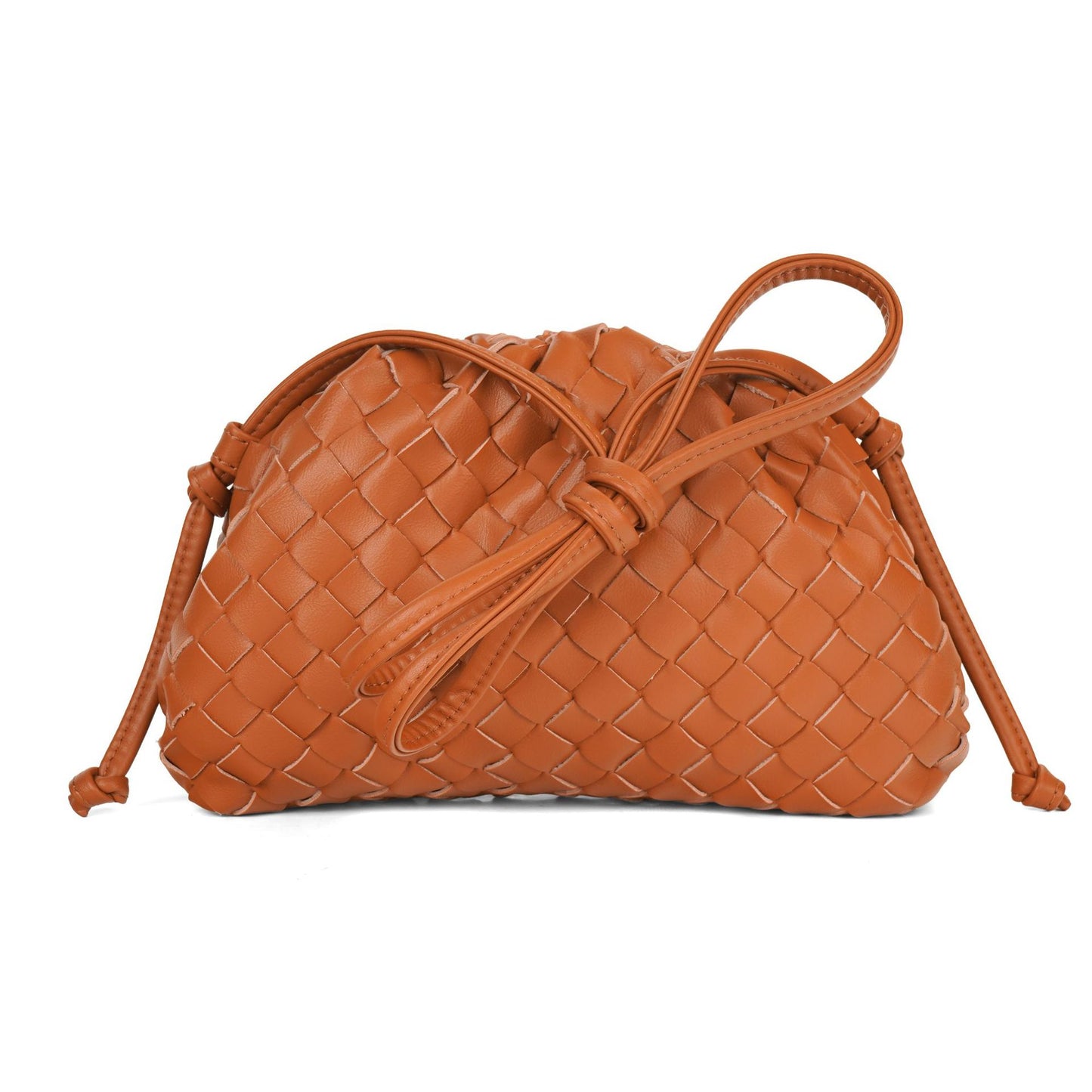 Large Quantity Woven Cloud Bag One Shoulder Clip Bag Special Interest Design Bag One Size Brown